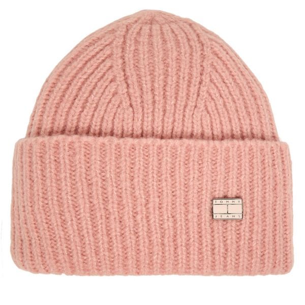 Czapka Tommy Hilfiger. Czerwone czapki zimowe damskie Tommy Hilfiger. Za 199.99 zł.