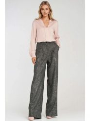 Nife Spodnie w kolorze antracytowym rozmiar: 36. Czarne spodnie materiałowe damskie Nife, bez wzorów, z materiału, z podwyższonym stanem. Za 234.94 zł.