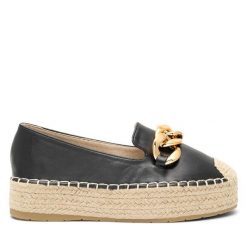 Espadryle DeeZee. Czarne espadryle damskie DeeZee, bez wzorów, bez obcasa. Za 69.99 zł.