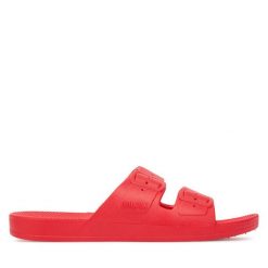 Klapki Freedom Moses. Czerwone klapki damskie Freedom moses, bez wzorów, bez obcasa. Za 149.99 zł.