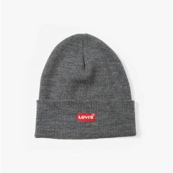 Czapka beanie Levi's szara klasyczna z logo. Szare czapki zimowe damskie Levi's. Za 106.00 zł.