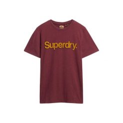 Klasyczny T-shirt Superdry Core Logo Shadow. Fioletowe t-shirty męskie Superdry., m, bez wzorów, bez kołnierzyka. W wyprzedaży za 154.95 zł.