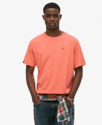Superdry Essentials Relaxed T‑Shirt z bawełny organicznej – luźny fason. Brązowe t-shirty damskie Superdry., xl, bez wzorów, z bawełny, bez kołnierzyka. Za 137.95 zł.