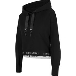 Bluza damska BLD001 - głęboka czerń. Bluzy z kapturem damskie 4f, m, z dzianiny. W wyprzedaży za 99.99 zł.