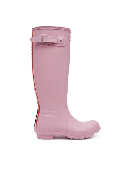 Hunter Kalosze WFT2353RMA Różowy. Czerwone kalosze damskie Hunter, bez wzorów, z syntetyku. Za 289.99 zł.