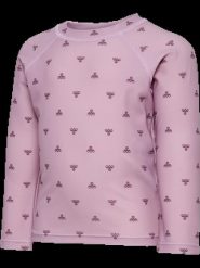Hummel Swim Tee hmlMINI BEE AOP SWIM T-SHIRT L/S — ochrona UV40+. Fioletowe t-shirty damskie HUMMEL, l, bez wzorów, z elastanu, bez kołnierzyka. Za 191.00 zł.