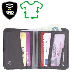 Portfel turystyczny Lifeventure RFID Compact Wallet - Recycled Grey. Szare portfele damskie Lifeventure, bez wzorów, z materiału. Za 89.99 zł.