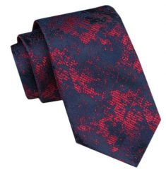 Modny Krawat Męski - Alties - Czerwono-Granatowy. Czerwone krawaty i muchy męskie Alties, bez wzorów, z tkaniny, eleganckie. Za 49.00 zł.
