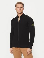 Stone Island Kardigan 8115519C2 Czarny Regular Fit. Czarne kardigany męskie Stone Island, m, bez wzorów, z wełny, bez kołnierzyka. Za 1,799.00 zł.