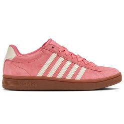 Sneakersy damskie K-swiss COURT TIEBRK II SDE na co dzień różowe (99492-624-M). Czerwone obuwie trekkingowe damskie K-Swiss. Za 199.00 zł.