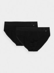 4F Bielizna slipy (2-pack) męskie - czarne XL. Czarna bokserki męskie 4f, bez wzorów, z bawełny. Za 69.99 zł.