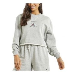 Sweter Damski Nautica Belcarra. Szare swetry klasyczne damskie Nautica, z bawełny, bez kołnierzyka. Za 319.00 zł.