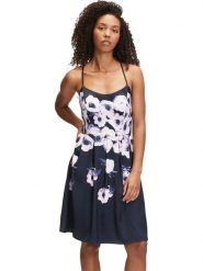 Vera Mont Sukienka w kolorze granatowym rozmiar: 36. Niebieskie sukienki damskie Vera Mont, bez wzorów, bez kołnierzyka, bez ramiączek, midi. Za 217.99 zł.