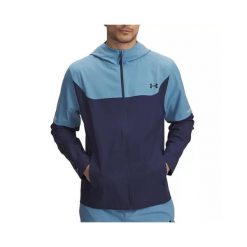 Kurtka dresowa Under Armour TECH UTILITY WOVEN. Niebieskie kurtki treningowe męskie Under Armour, m, bez wzorów, z dresówki, na fitness i siłownię. Za 394.15 zł.