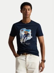 Polo Ralph Lauren T-Shirt 710P07343002 Granatowy Regular Fit. Niebieskie koszulki polo męskie Polo Ralph Lauren, m, bez wzorów, z bawełny, bez ramiączek. Za 639.99 zł.