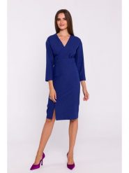 Stylove Sukienka w kolorze granatowym rozmiar: M. Niebieskie sukienki damskie Stylove, na co dzień, m, bez wzorów, bez kołnierzyka, bez ramiączek, midi, proste. Za 276.05 zł.