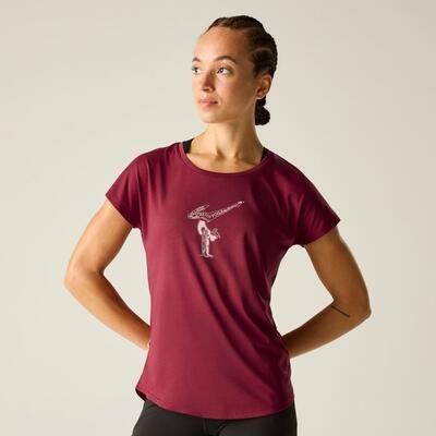 Damska koszulka z krótkim rękawem i grafiką Serenity. Czerwone t-shirty damskie Dare 2b, bez wzorów, z lyocellu, bez kołnierzyka. Za 127.50 zł.