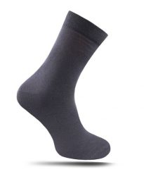 Skarpetki Męskie, Jednokolorowe, Bezuciskowe, BAWEŁNA - NADIR - Ciemna Stal. Szare skarpetki męskie Nadir, bez wzorów, z bawełny. Za 14.90 zł.