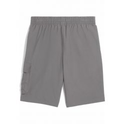 Męskie szorty bojówki Essentials 9" z logo No.1 PUMA Cast Iron Gray. Szare szorty męskie Puma, bez kołnierzyka. Za 159.00 zł.