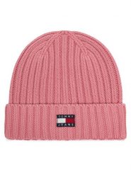Tommy Hilfiger Czapka Heritage AW0AW18979 Różowy jasny. Czerwone czapki zimowe damskie Tommy Hilfiger, z bawełny. Za 149.99 zł.