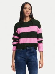 Desigual Sweter Hamilton 24WWJF30 Różowy Regular Fit. Czerwone swetry klasyczne damskie Desigual, m, z syntetyku, bez kołnierzyka. Za 299.99 zł.