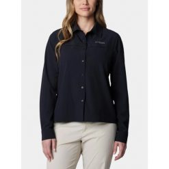 Koszulka Damska Columbia Summit Valley Woven. Czarne bluzki damskie Columbia, bez wzorów, sportowe, bez kołnierzyka, bez ramiączek. Za 399.00 zł.