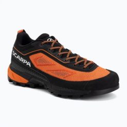 Buty podejściowe męskie SCARPA Rapid LT. Brązowe buty trekkingowe męskie Scarpa, z tkaniny, bez zapięcia, trekkingowe. Za 579.99 zł.