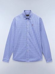 NAPAPIJRY Koszula "Terra" - Regular fit - w kolorze niebieskim rozmiar: S. Niebieskie koszule męskie NAPAPIJRY, s, bez wzorów, z bawełny, bez kołnierzyka, bez ramiączek. Za 124.11 zł.