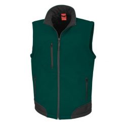 Męska Oddychająca Kurtka Przeciwdeszczowa Softshell Bodywarmer. Czarne kurtki męskie RESULT, m, bez wzorów, z softshellu, bez kaptura. Za 172.99 zł.