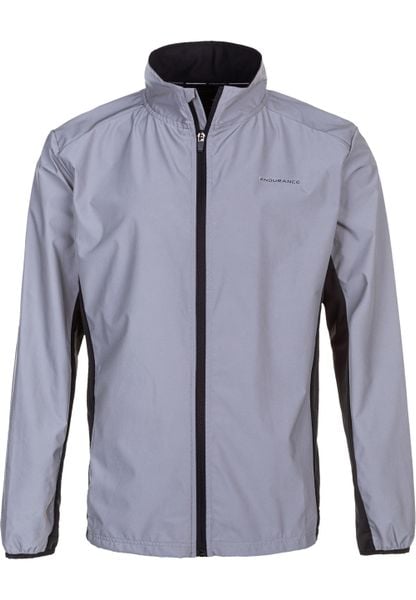 Kurtka odblaskowa Endurance Peelier. Szare kurtki treningowe męskie Endurance, m, bez wzorów, z materiału, do biegania. Za 300.00 zł.