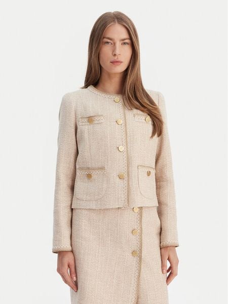 Luisa Spagnoli Marynarka Vasari 542790 Beżowy Regular Fit. Brązowe marynarki i żakiety damskie Luisa Spagnoli, bez wzorów, z bawełny. Za 2,169.00 zł.