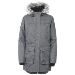 Kurtka Damska Thundery Wodoodporna. Czarne kurtki damskie Trespass, l, bez wzorów, z dzianiny, z kapturem. Za 437.99 zł.