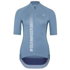 Koszulka rowerowa (z krótkim rękawem) damska SILVINI Women Jersey MAZZANA. Niebieskie topy sportowe damskie Silvini, m, bez wzorów, z jersey, bez ramiączek. Za 455.09 zł.
