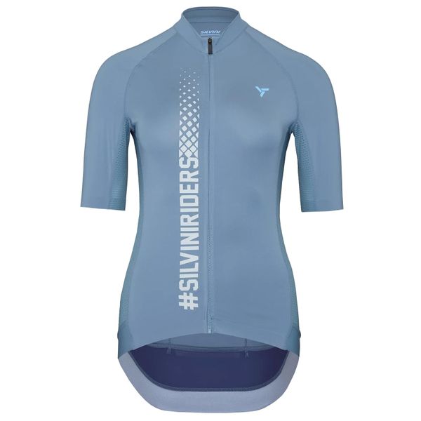 Koszulka rowerowa (z krótkim rękawem) damska SILVINI Women Jersey MAZZANA. Niebieskie bluzki sportowe damskie Silvini, m, z jersey, bez kołnierzyka, bez ramiączek. Za 369.99 zł.