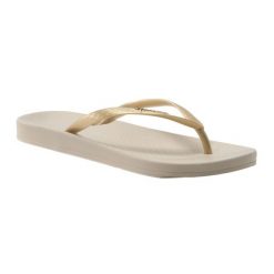 Japonki plażowe damskie Ipanema Anatomic Tan FEM. Żółte klapki damskie Ipanema, bez wzorów, z gumy, bez obcasa, na płaskiej podeszwie. Za 135.00 zł.