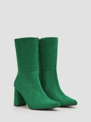 Bellucci Botki w kolorze zielonym rozmiar: 40. Zielone botki damskie Bellucci, eleganckie, bez obcasa, bez zapięcia. Za 169.67 zł.