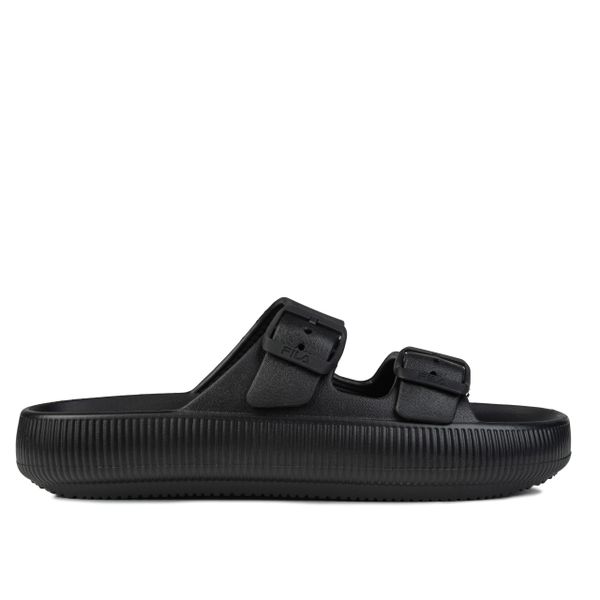 Klapki męskie Fila sportowe TIRENO SLIPPER. Czarne buty sportowe na co dzień męskie Fila, z materiału. Za 88.00 zł.