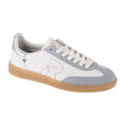 Trampki Damskie Logo Skóra. Szare trampki i tenisówki damskie Rieker, bez wzorów, ze skóry. Za 411.99 zł.