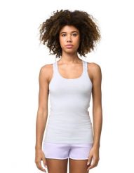 Leone Be Glam Damski top bez rękawów ze sznurowadłami na plecach. Szare topy sportowe damskie LEONE 1947 APPAREL, m, z aplikacjami, z bawełny, bez ramiączek. Za 84.16 zł.