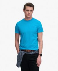 Superdry Męski T-shirt Essential Logo wyszywany neon 100% bawełna organiczna –. Niebieskie t-shirty męskie Superdry., m, bez wzorów, z bawełny, bez kołnierzyka. Za 128.90 zł.
