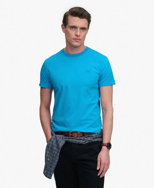 Superdry Męski T-shirt Essential Logo wyszywany neon 100% bawełna organiczna –. Niebieskie t-shirty męskie Superdry., m, bez wzorów, z bawełny, bez kołnierzyka. Za 128.90 zł.