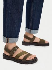 G-Star Raw Sandały CEO-WI34-23568-01 Khaki. Brązowe sandały damskie G-Star, bez wzorów, ze skóry, bez obcasa, na płaskiej podeszwie. Za 179.99 zł.