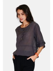 Le Jardin du Lin Lniana bluzka w kolorze czarnym rozmiar: 34. Czarne bluzki damskie Le jardin du lin, bez wzorów, ze lnu, klasyczne, bez kołnierzyka, bez ramiączek. Za 69.91 zł.