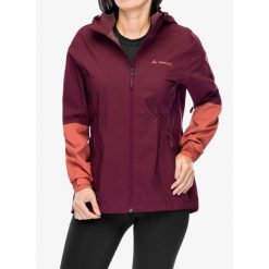 Kurtka przeciwdeszczowa damska Vaude Moab Rain Jacket II. Czerwone kurtki damskie Vaude, bez kaptura. Za 581.99 zł.