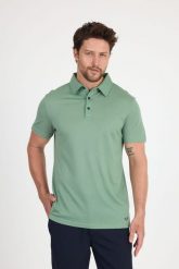 Koszulka Polo z 100% Wełny Merino (170 g/m² - Piqué). Niebieskie koszulki polo męskie WOOLONA, na lato, l, bez wzorów, z dzianiny, bez ramiączek. Za 288.00 zł.