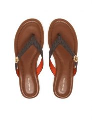 MICHAEL Michael Kors Japonki Ering Thong 40S6ERFS1B Brązowy. Brązowe klapki damskie MICHAEL Michael Kors, bez wzorów, ze skóry, bez obcasa. Za 479.99 zł.