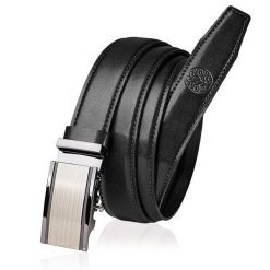 Skórzany pasek BETLEWSKI AUTO-LIC30 CZ 85_K3 czarny. Czarne paski męskie Betlewski, bez wzorów, z materiału. Za 109.00 zł.