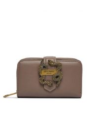 Just Cavalli Portfel 79RA5PA4 ZSA89 Brązowy. Brązowe portfele damskie Just Cavalli, bez wzorów, ze skóry. Za 319.99 zł.