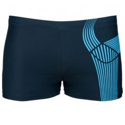 Kąpielówki męskie spodenki bokserki Aqua-Sport Cosmo II. Niebieskie kąpielówki męskie AQUA-SPORT, m, bez wzorów, z dzianiny, na fitness i siłownię. Za 60.99 zł.