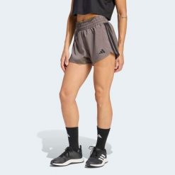 Spodenki fitness damskie ADIDAS 3S Pacer. Brązowe spodenki sportowe damskie Adidas, s, ze skóry, na fitness i siłownię. Za 159.99 zł.
